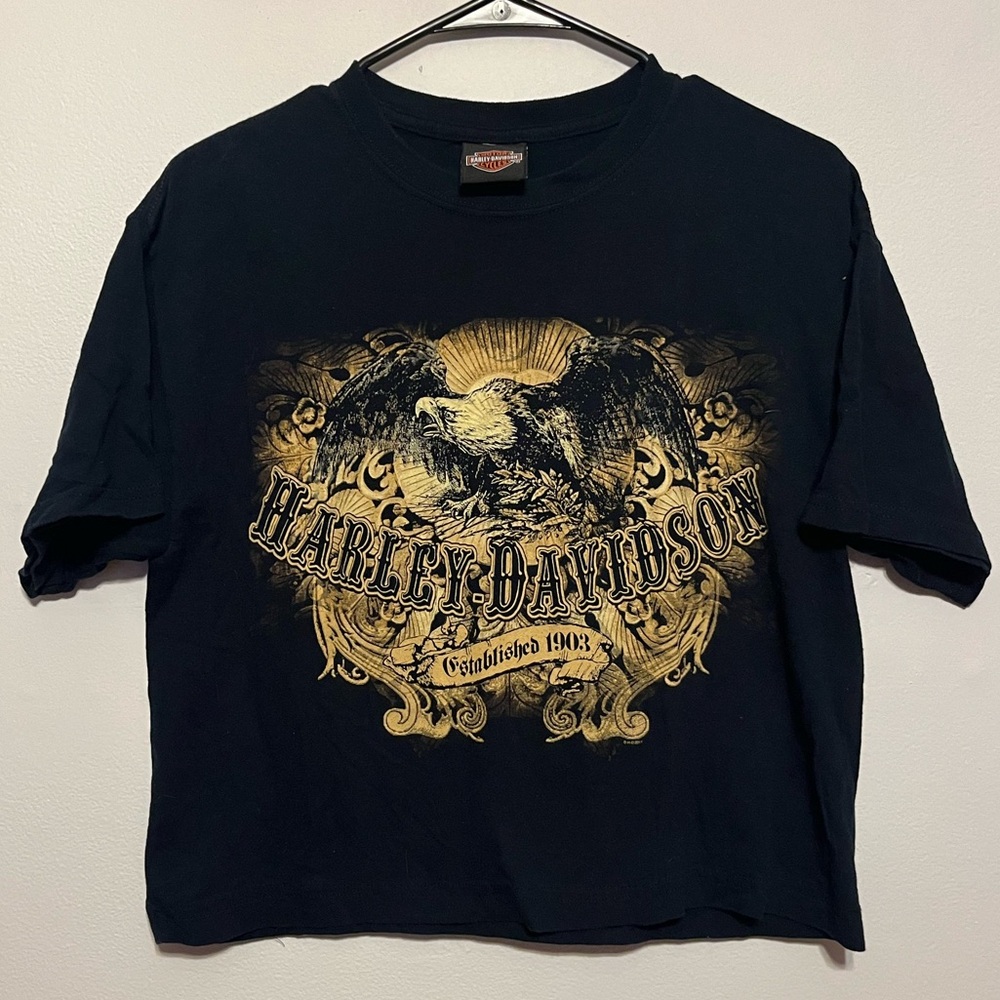 Harley Davidson cropped top tee shirt
